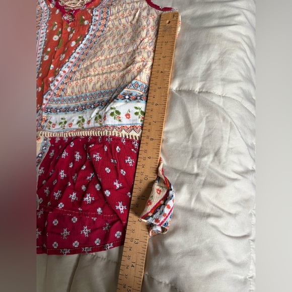 Patrons of Peace boho floral paisley peplum tank size medium - Picture 6 of 8